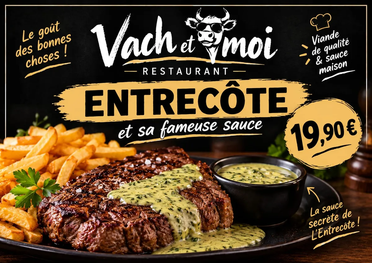 Entrecôte et sa fameuse sauce